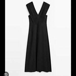 NWT Massimo Dutti Long dress with crochet detail